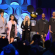 Usher, Rihanna, Nicki Minaj, Madonna, Deadmau5, Kanye West, Jay-Z and J. Cole onstage at the Tidal launch event #TIDALforALL at Skylight at Moynihan Station on March 30, 2015 in New York City.